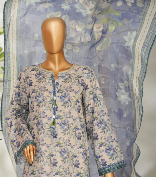 Bin Saeed 3PC Printed Lawn Suit