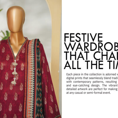 Bin Saeed 3PC Printed Lawn Suit