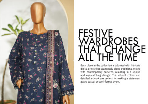 Bin Saeed 3PC Printed Lawn Suit