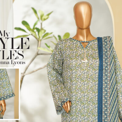 Bin Saeed 3PC Printed Lawn Suit