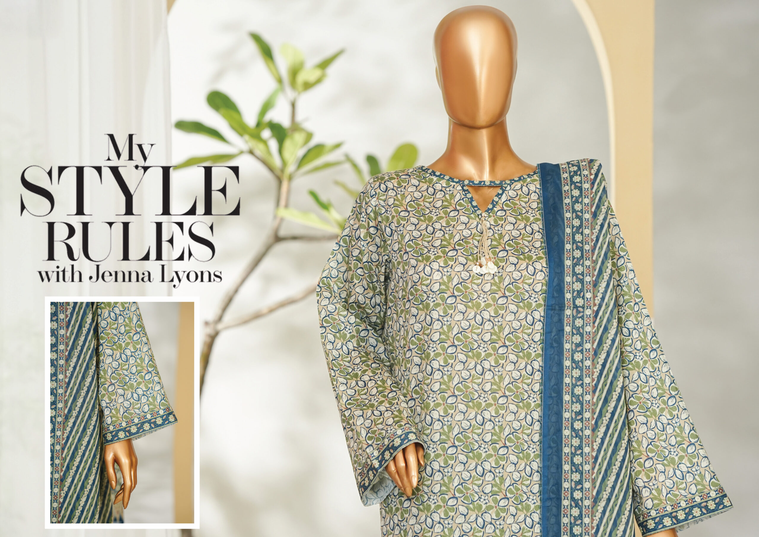 Bin Saeed 3PC Printed Lawn Suit