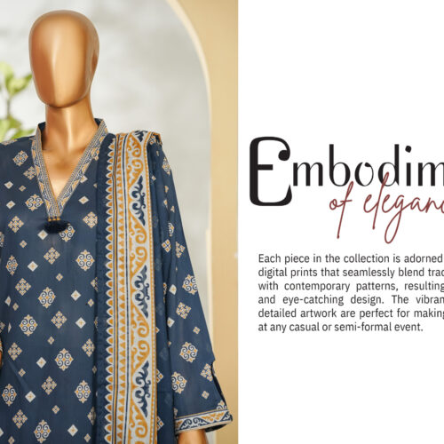 Bin Saeed 3PC Printed Lawn Suit