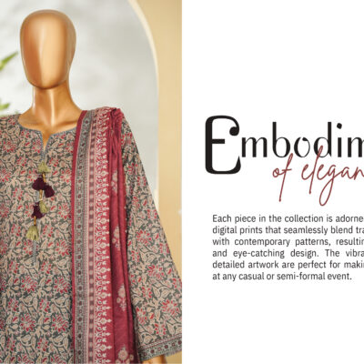 Bin Saeed 3PC Printed Lawn Suit