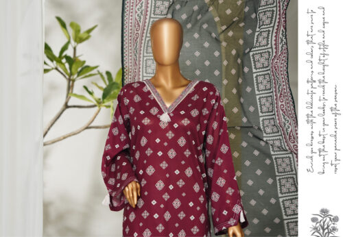 Bin Saeed 3PC Printed Lawn Suit