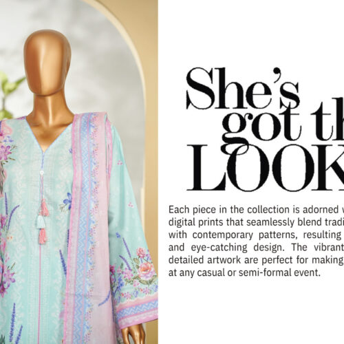 Bin Saeed 3PC Printed Lawn Suit