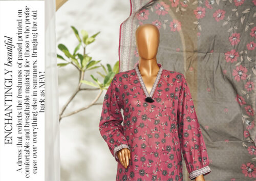 Bin Saeed 3PC Printed Lawn Suit