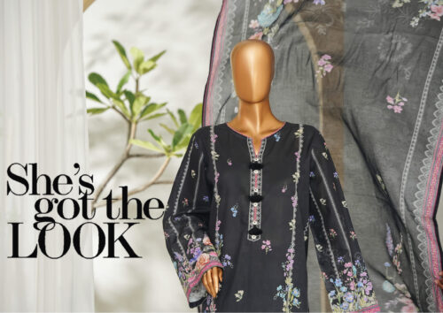 Bin Saeed 3PC Printed Lawn Suit