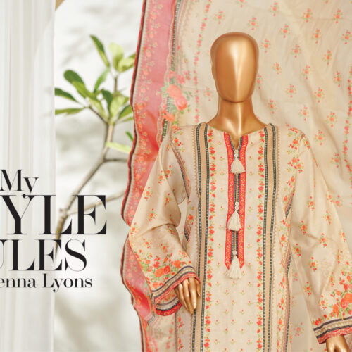 Bin Saeed 3PC Printed Lawn Suit