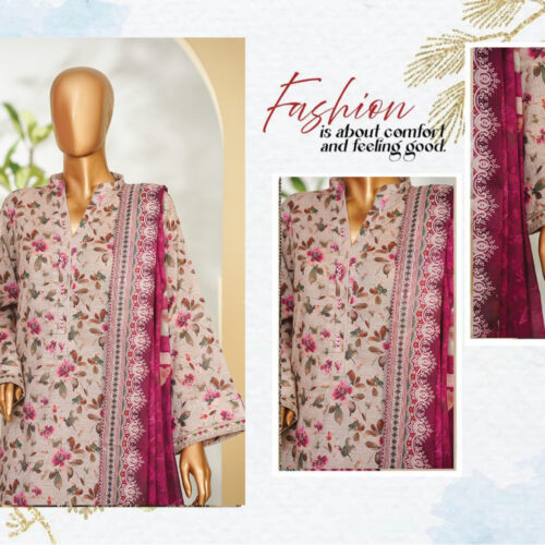 Bin Saeed 3PC Printed Lawn Suit