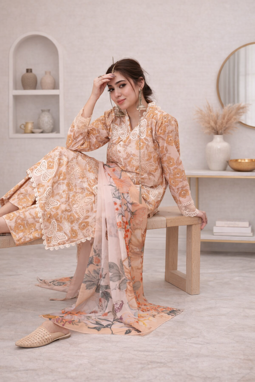 Comfywear 3pc cotton lawn EMB - Image 2