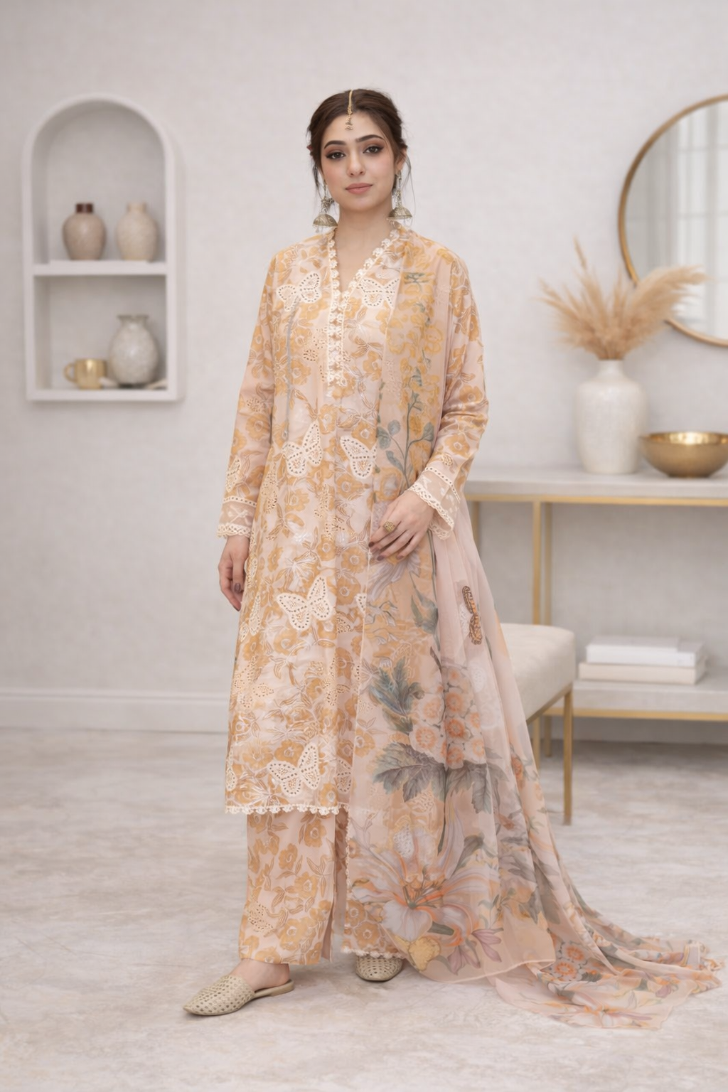 Comfywear 3pc cotton lawn EMB - Image 5