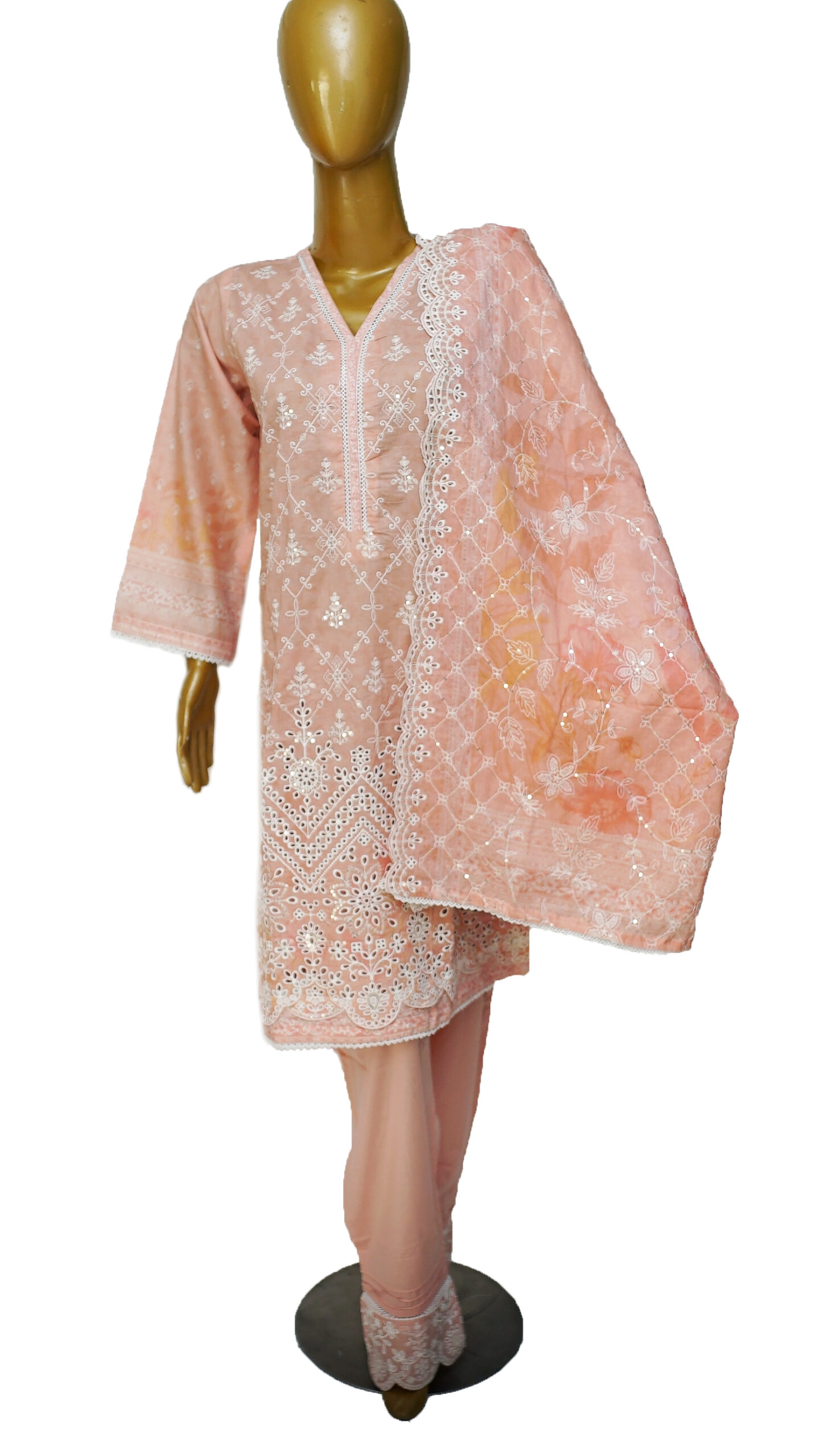Bin Saeed Luxury Embroidered Suit - Image 4