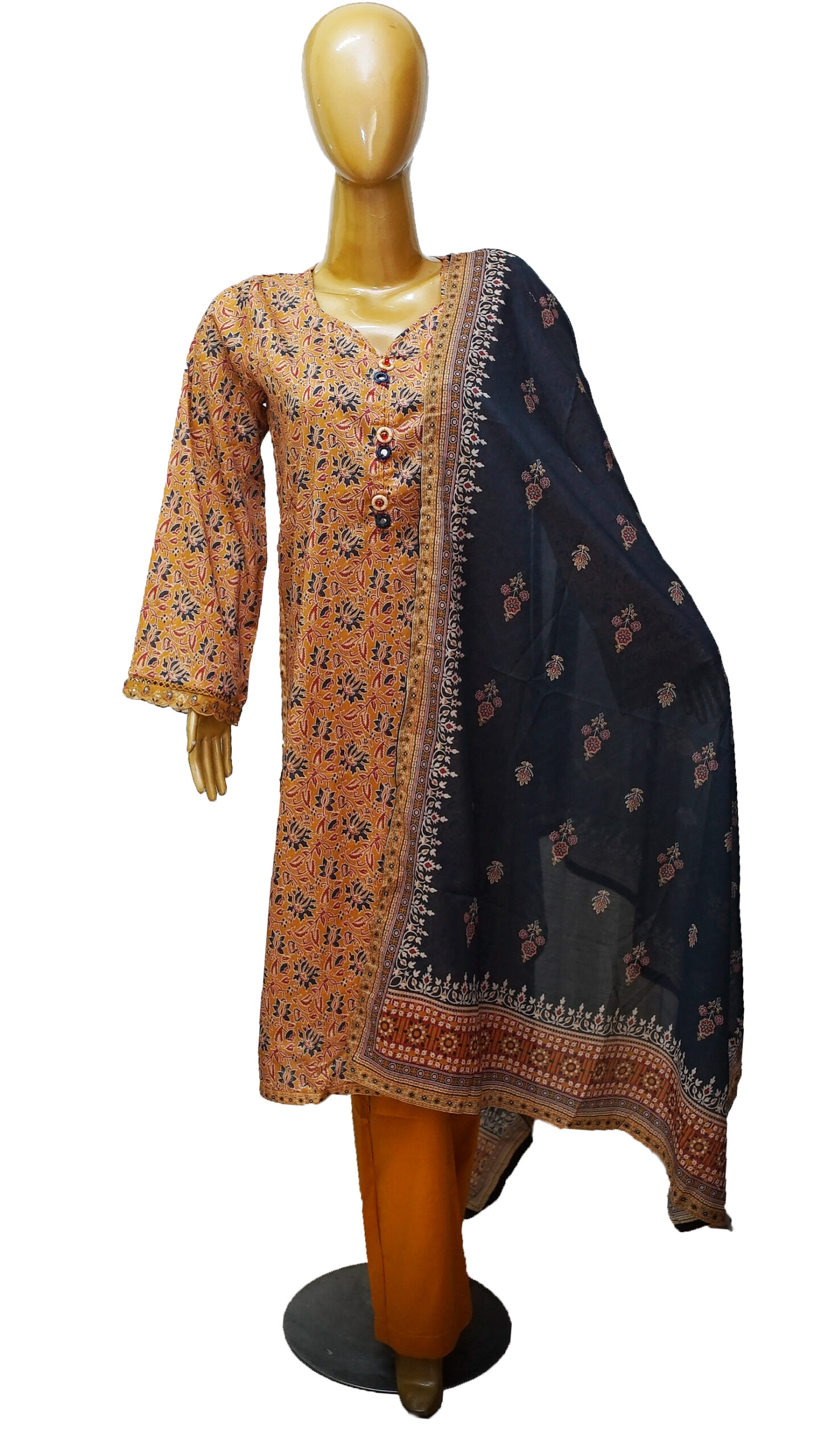 Bin Saeed 3PC Printed Lawn Suit - Image 4